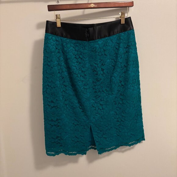 Banana Republic - L'Wren Scott Collection Teal Lace Skirt - Women's Size 4 - Picture 4 of 6